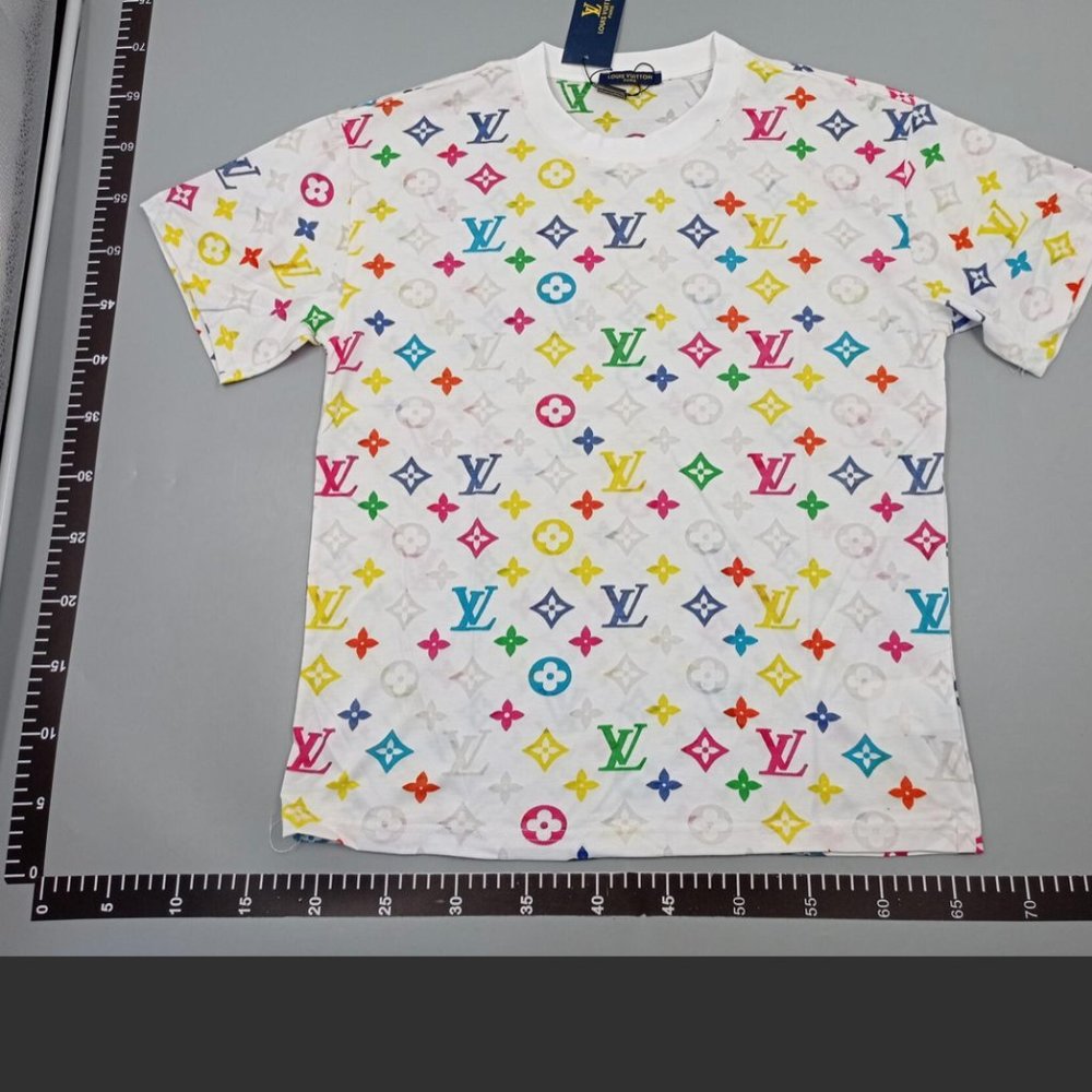 Multi colored or Grey monogram t shirt S-M